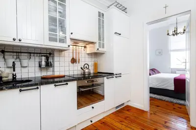 Kuchnia lub aneks kuchenny w obiekcie Ruby Apartment Powisle