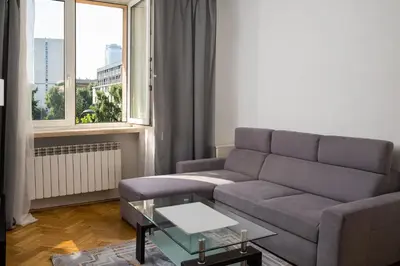 Część wypoczynkowa w obiekcie Ogrodowa Pleasant Apartment by BookingHost