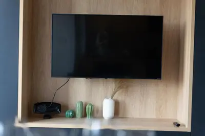 Telewizja i/lub zestaw kina domowego w obiekcie Warsaw Wola Studio - Balcony&Workspace - by Rentujemy