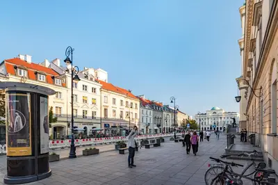 Widok na miasto Warszawa z tego apartamentu