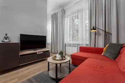 Telewizja i/lub zestaw kina domowego w obiekcie Traugutta 3 by Homeprime