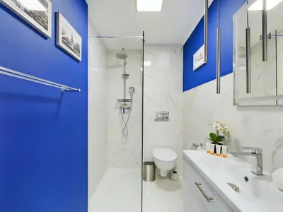 Łazienka w obiekcie Unique Studio for 2 people Wilanowska in Warsaw by Noclegi Renters