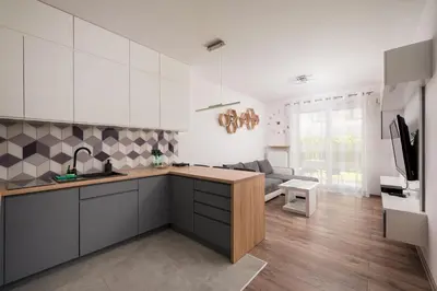 Kuchnia lub aneks kuchenny w obiekcie Metro Bemowo Apartment with Garden by BookingHost