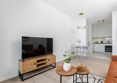 Kuchnia lub aneks kuchenny w obiekcie SuperApart Domaniewska apt 120 - Parking