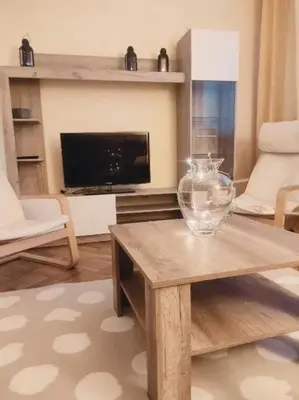 Część wypoczynkowa w obiekcie Przytulny apartament w centrum Warszawy