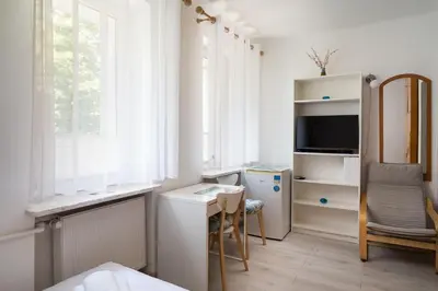 Telewizja i/lub zestaw kina domowego w obiekcie Royal Baths Standard Studio by BookingHost
