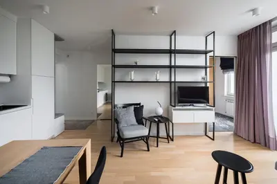 Część wypoczynkowa w obiekcie Elektrownia Powiśle Stylish Apartment by BookingHost