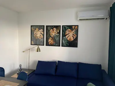 Część wypoczynkowa w obiekcie Ursynow Warsaw View Apartment