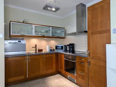 Kuchnia lub aneks kuchenny w obiekcie Bella Luna Luxury Suites - Spacious 1BR in Old Town