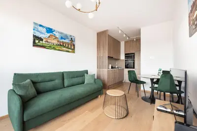 Kuchnia lub aneks kuchenny w obiekcie Bemowo Narwik Stylish Apartment by BookingHost