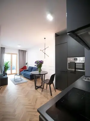 Kuchnia lub aneks kuchenny w obiekcie MENNICA RESIDENCE PATRONUS Apartments