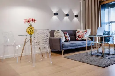 Część wypoczynkowa w obiekcie MENNICA RESIDENCE PATRONUS Apartments