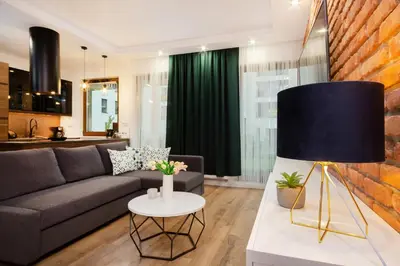 Część wypoczynkowa w obiekcie LUX Unique Rzeczypospolitej Apartment with Parking by Renters Prestige
