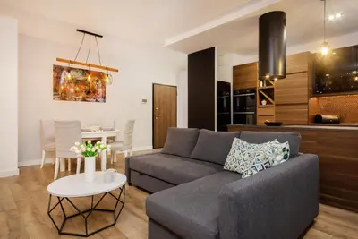 Część wypoczynkowa w obiekcie LUX Unique Rzeczypospolitej Apartment with Parking by Renters Prestige