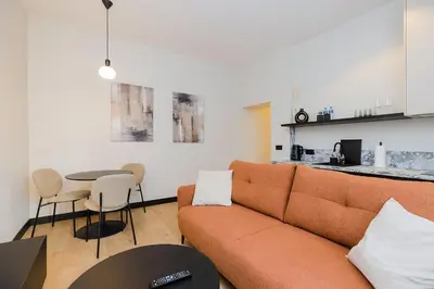 Kuchnia lub aneks kuchenny w obiekcie Warsaw Central View Apartment