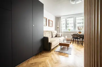 Łóżko lub łóżka w pokoju w obiekcie Apartment Warsaw Style by Arrenda