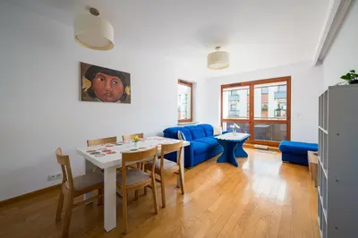 Część wypoczynkowa w obiekcie Strzelców 2-Bedroom Apartment by BookingHost