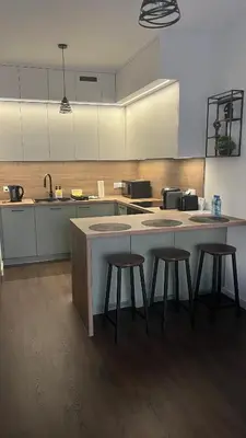 Kuchnia lub aneks kuchenny w obiekcie Apartament Rytm - Metro Kabaty