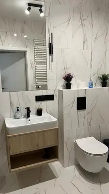 Łazienka w obiekcie Apartament Rytm - Metro Kabaty