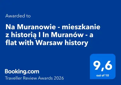 Certyfikat, podpis lub inny dokument wystawiony w obiekcie Na Muranowie - mieszkanie z historią I In Muranów - a flat with Warsaw history