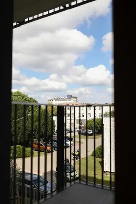 Balkon lub taras w obiekcie Apartament Zdziechowskiego with Parking and AC, Mokotów