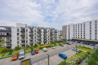 Budynek, w którym mieści się apartament