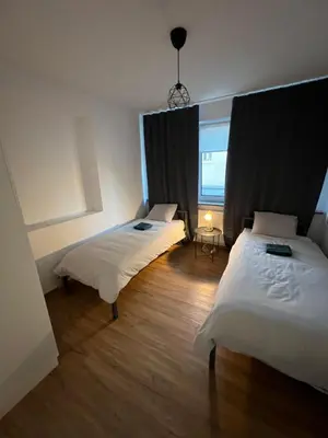 Łóżko lub łóżka w pokoju w obiekcie Warsaw City Budget Room 1 #self check-in #essentials included