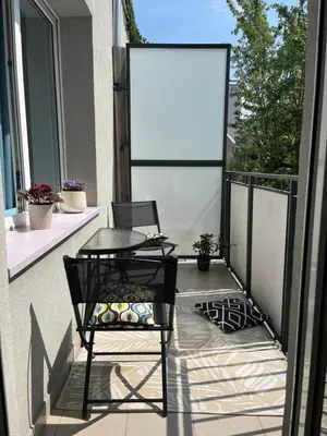 Balkon lub taras w obiekcie Apartament w centrum Warszawy