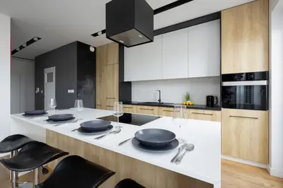 Kuchnia lub aneks kuchenny w obiekcie Apartment with Terrace & Parking by Noclegi Renters