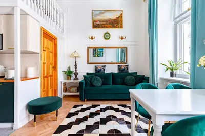 Część wypoczynkowa w obiekcie Great location Amazing flat