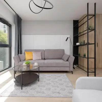 Piękne Studia dla 3 osób & Parking Warszawa by Noclegi Renters
