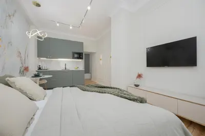 Telewizja i/lub zestaw kina domowego w obiekcie Elegant Apartments Grójecka in Warsaw by Noclegi Renters