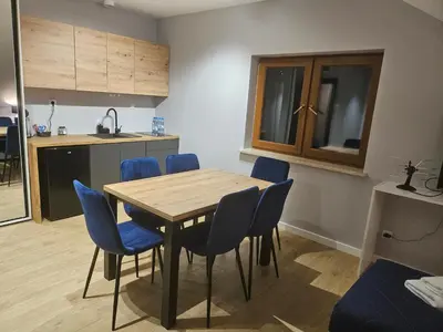 Kuchnia lub aneks kuchenny w obiekcie Aparthotel Warszawa