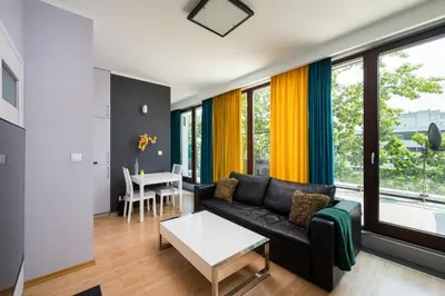 Część wypoczynkowa w obiekcie Ochota Deluxe Apartment by BookingHost
