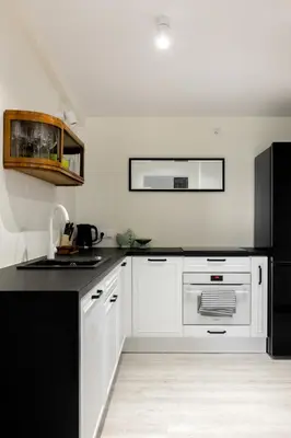 Kuchnia lub aneks kuchenny w obiekcie Premium Apartment Plac Zbawiciela, air conditioning