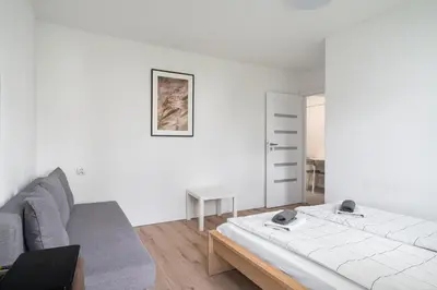 Łóżko lub łóżka w pokoju w obiekcie Golden Apartments- City Center - One Bedroom Apartment - Kredytowa
