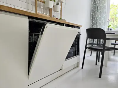 Kuchnia lub aneks kuchenny w obiekcie White Boho Apartment