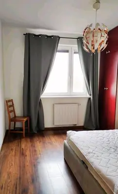 Łóżko lub łóżka w pokoju w obiekcie Mieszkanie, Bemowo, Lazurowa