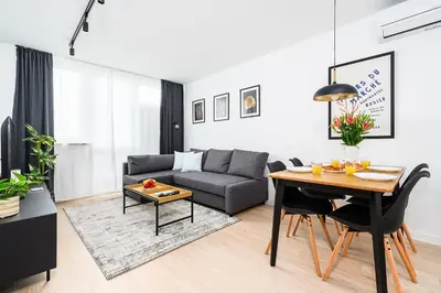 Część wypoczynkowa w obiekcie Waliców 20 P&O Apartments