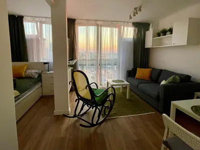 Część wypoczynkowa w obiekcie Warsaw City Centre - Apartment for 3 people by Noclegi Renters