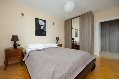 Łóżko lub łóżka w pokoju w obiekcie Classic Style Apartment - Remote Work by Noclegi Renters