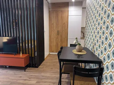 Część wypoczynkowa w obiekcie Orange Studio with balcony - free parking and self check-in