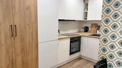 Kuchnia lub aneks kuchenny w obiekcie Orange Studio with balcony - free parking and self check-in