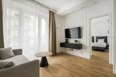 Telewizja i/lub zestaw kina domowego w obiekcie Labo Apartment Marszałkowska