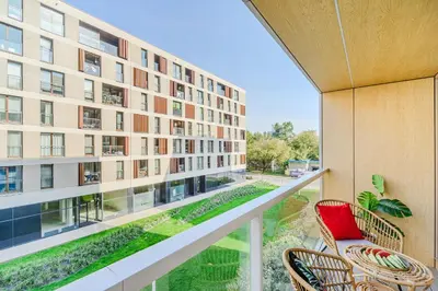 Budynek, w którym mieści się apartament