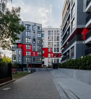 Budynek, w którym mieści się apartament