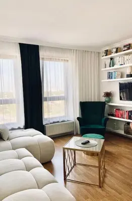 Część wypoczynkowa w obiekcie Elegancki apartament z jedną sypialnią