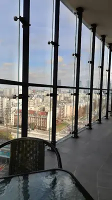 Balkon lub taras w obiekcie Apartamenty Kasprzaka 29