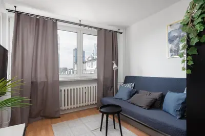 Część wypoczynkowa w obiekcie Wola Lavish Apartment by BookingHost