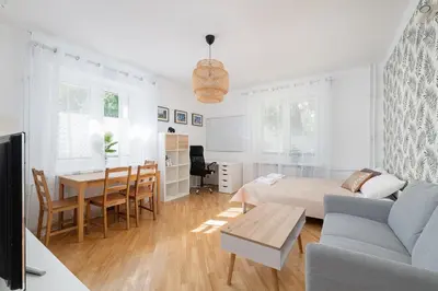 Kuchnia lub aneks kuchenny w obiekcie RentPlanet - Apartament Służew
